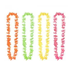 Set 25 Colliers Hawaïens 4 Couleurs Fluo Ass. -Perruque Soldes set 25 colliers hawaiens 4 couleurs fluo ass 2