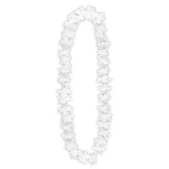 Set 25 Colliers Hawaiiens Elena Blanc -Perruque Soldes set 25 colliers hawaiiens elena blanc 2