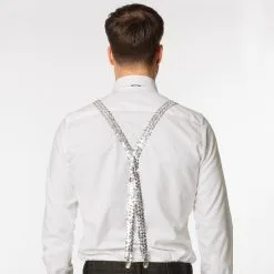 Set D'accessoires Argent Lunettes Party . Noeud Papillon Et Bretelles -Perruque Soldes set d accessoires argent lunettes party noeud papillon et bretelles 2