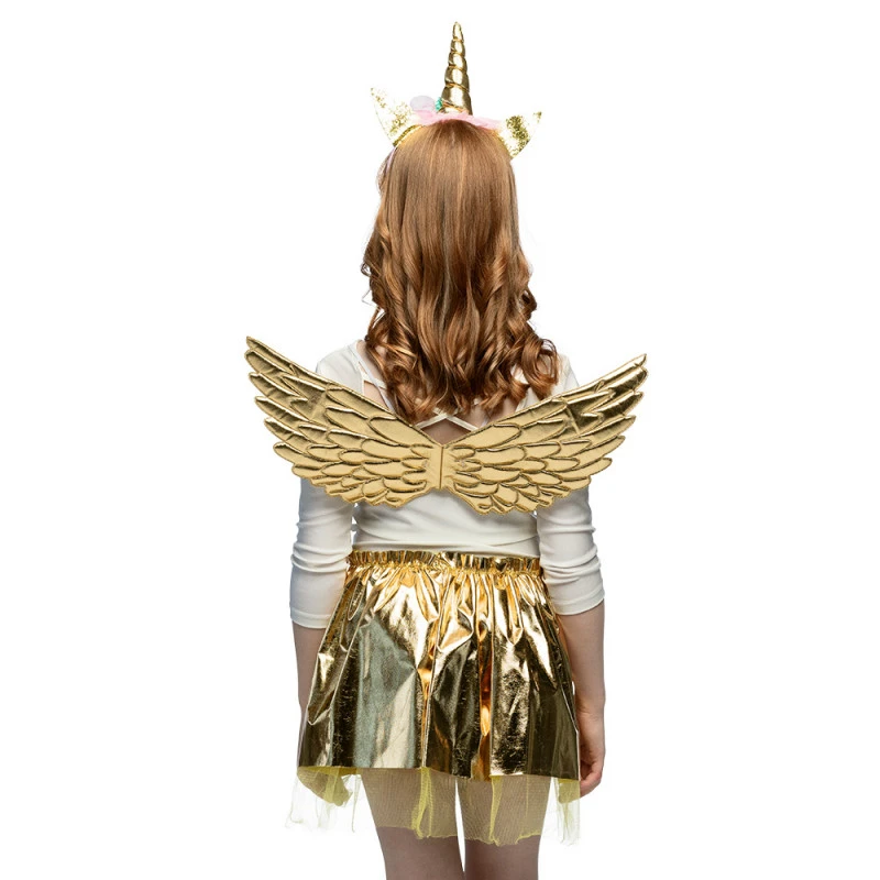 Set Fée Licorne Or Tiare,ailes Et Tutu 5 Set Fée Licorne Or Tiare,ailes Et Tutu – Image 3