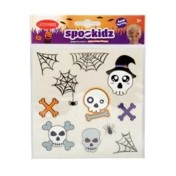 Autocollants Visage Enfant HALLOWEEN Spookids - 3 Assortis -Perruque Soldes spookidz kids face stickers 3 ass 2
