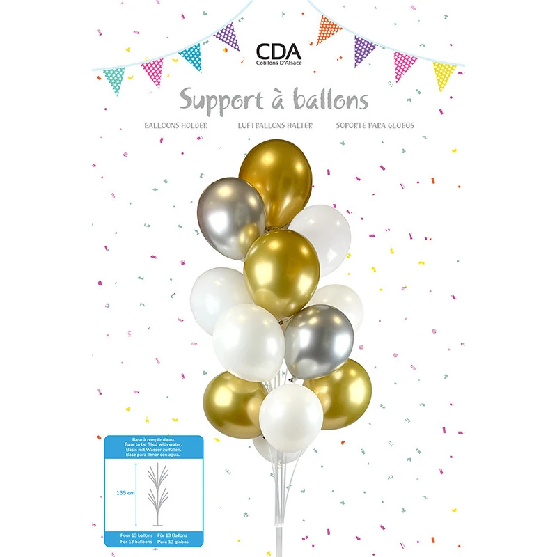 Support Pour 13 Ballons H 135 Cm Avec Base à Remplir D'eau 4 Support Pour 13 Ballons H 135 Cm Avec Base à Remplir D'eau – Image 2