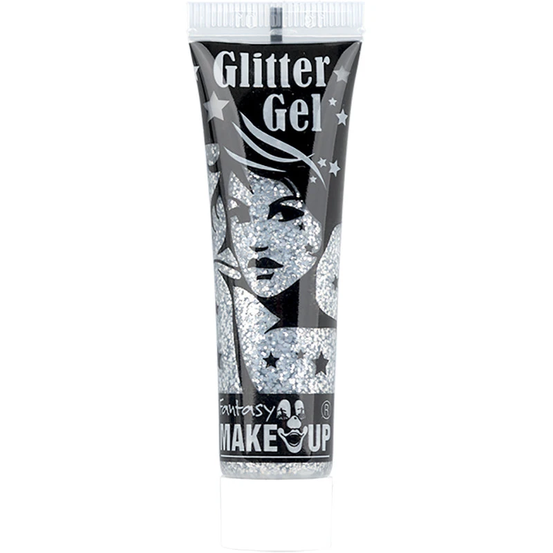 Tube Gel Paillettes Visage Et Corps 15ml - Argent 3 Tube Gel Paillettes Visage Et Corps 15ml - Argent
